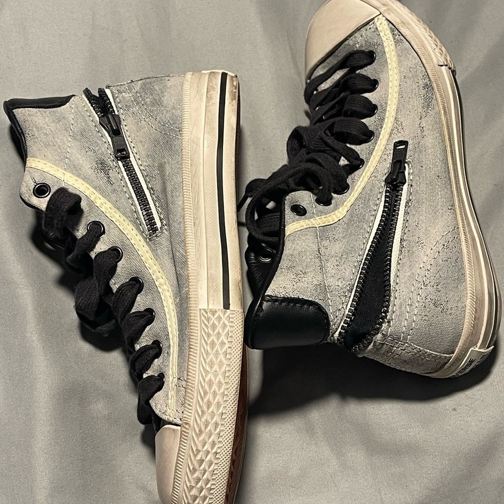 Converse Sneakers with Orange and Red Star Soles